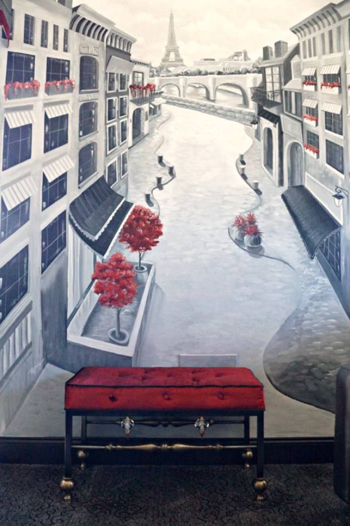 fresque dans le couloir