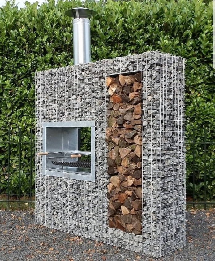 poêle à gabions