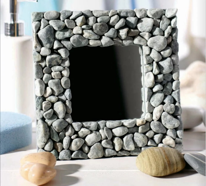 Miroir de table galet