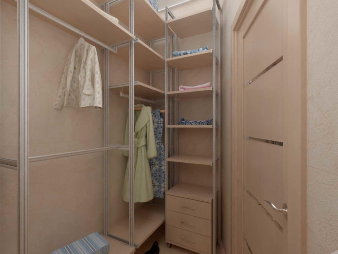 Agencement d'un dressing de forme irrégulière