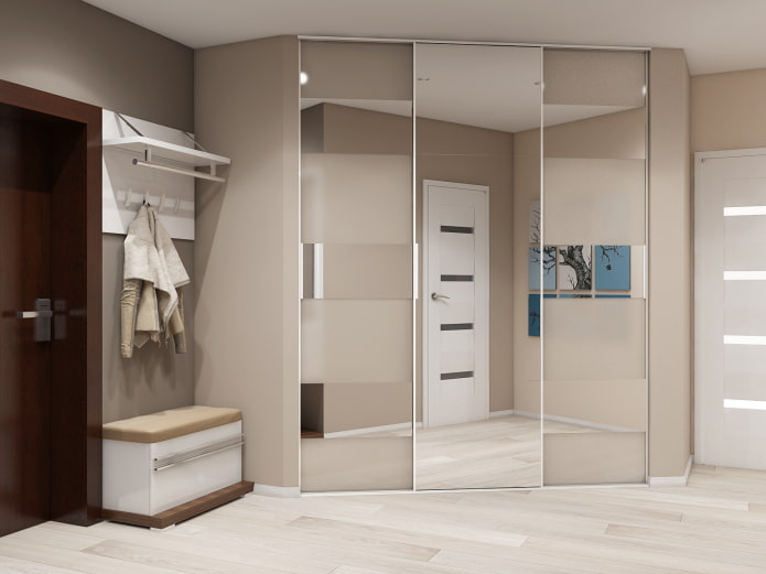 dressing dans le coin de l'intérieur du couloir