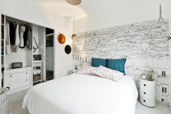 Dressing dans une niche dans une chambre