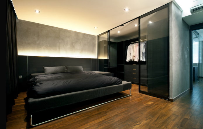 Conception d'une armoire dans une chambre