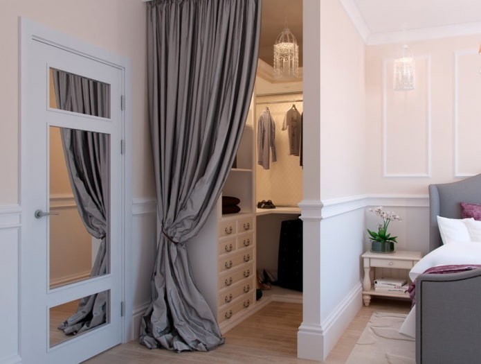 Conception d'une armoire dans une chambre