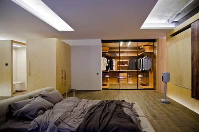Conception d'une armoire dans une chambre