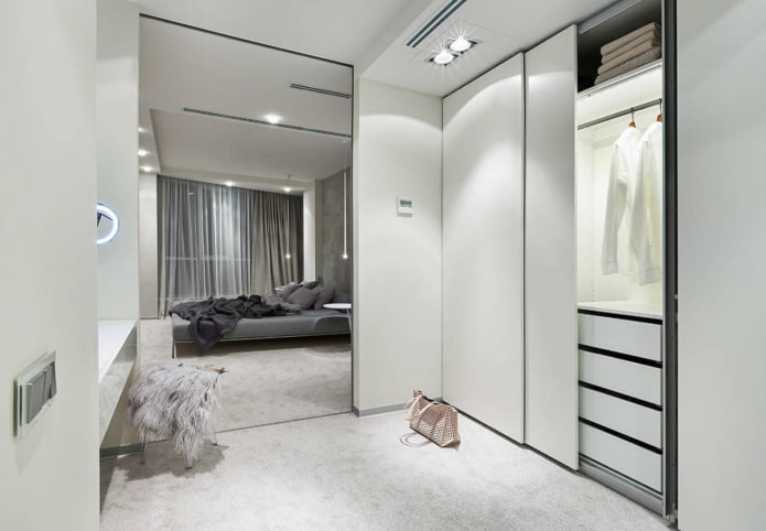 Conception d'une armoire dans une chambre