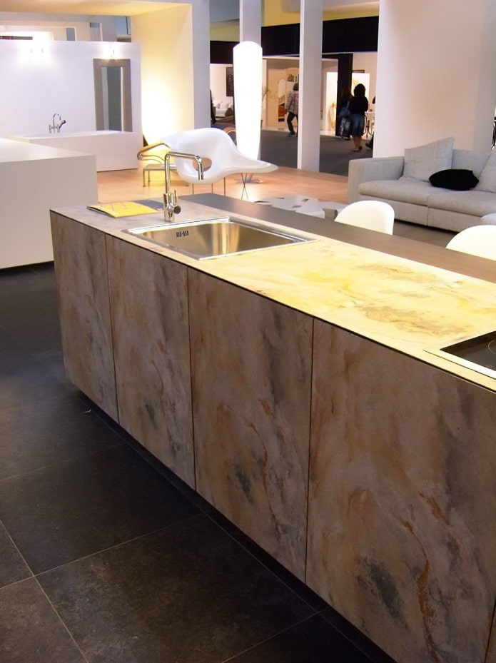 mobilier en pierre flexible