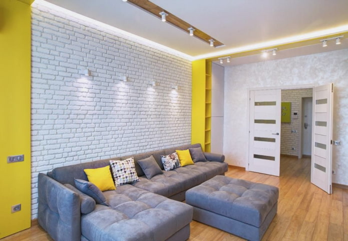 carrelage en plâtre dans le salon