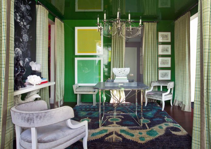 chambre aux tons verts