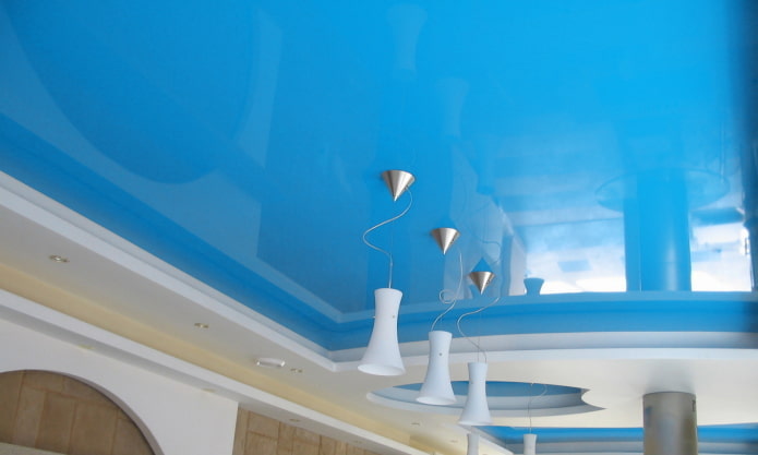 Tissu extensible bleu