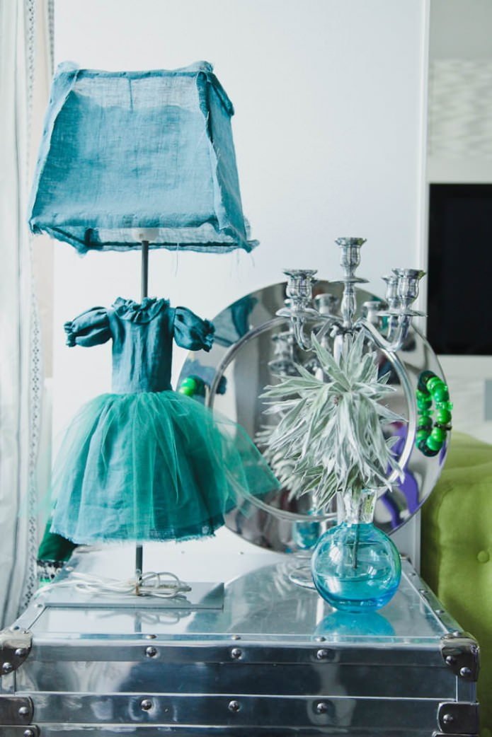 Accessoires bleus pour la décoration