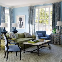 Couleur bleue à l'intérieur : combinaisons, idées de design, 67 photos-6
