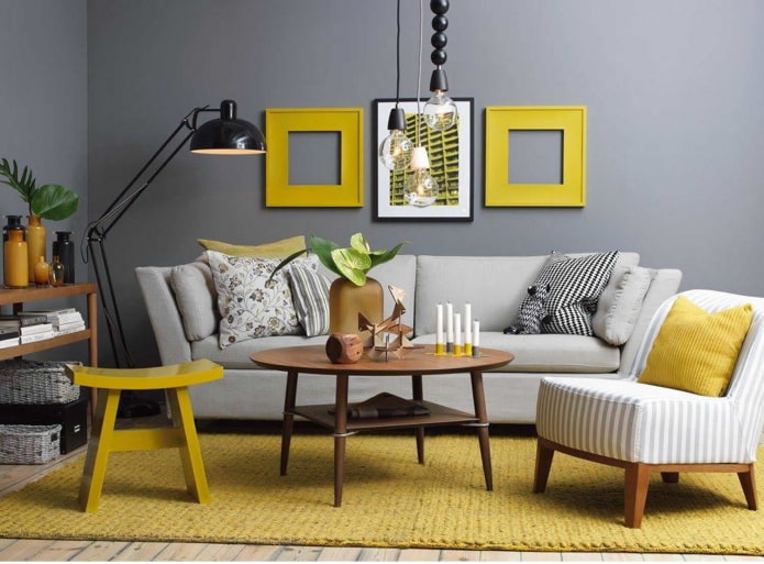 décoration moutarde à l'intérieur