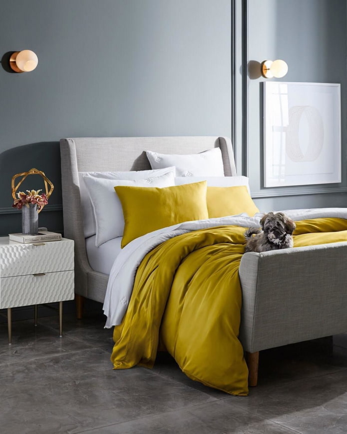 Linge de lit moutarde