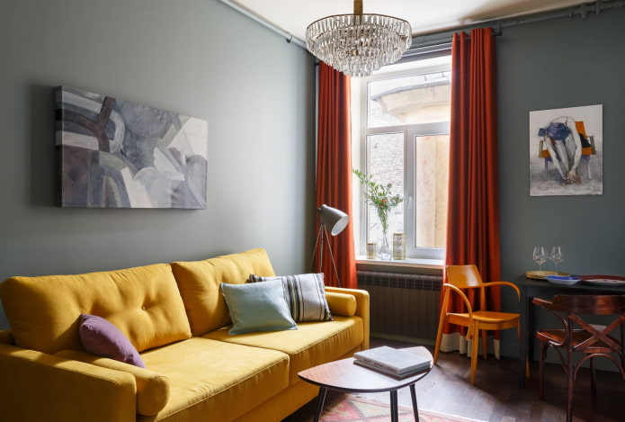 Salon aux couleurs vives