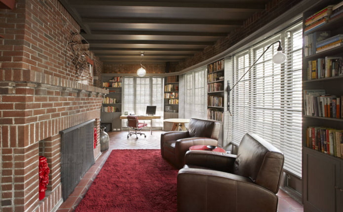 Lames horizontales dans le style loft