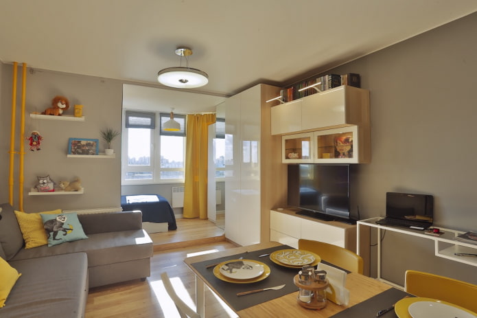 Répartition zonale de la chambre d'enfant dans l'intérieur intérieur du salon