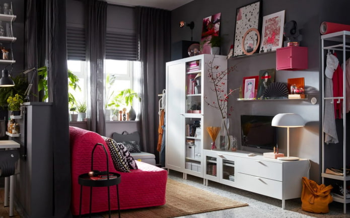 ikea salon foncé