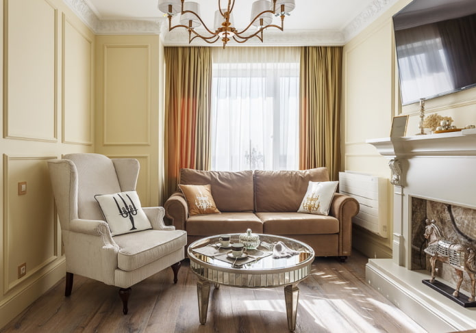 meubles dans le hall dans les tons beiges