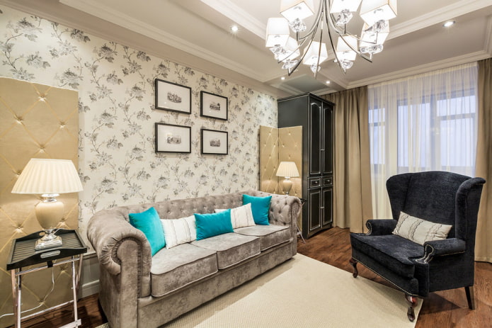 Meubles du salon d'un appartement Khrouchtchev