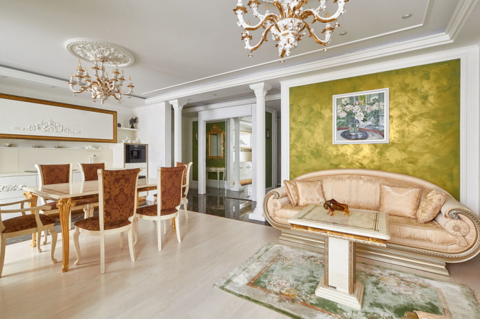 Salon classique aux accents lumineux