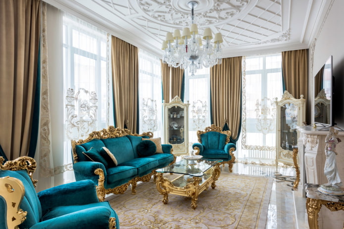 fauteuils turquoise