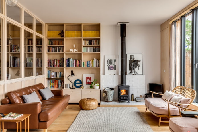 Meubles de style nordique dans le salon