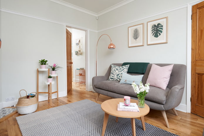 Meubles de style nordique dans le salon