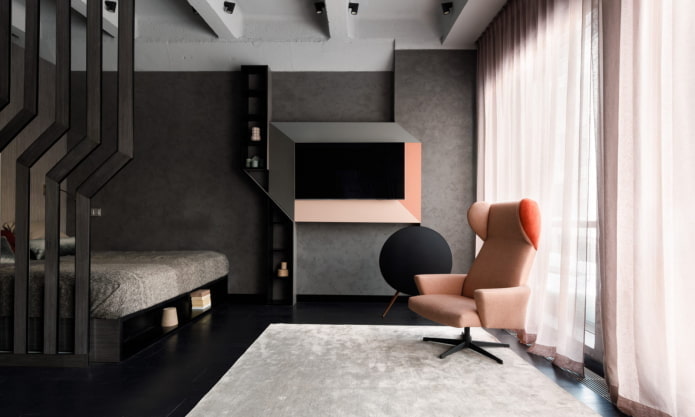 salon avec coin nuit