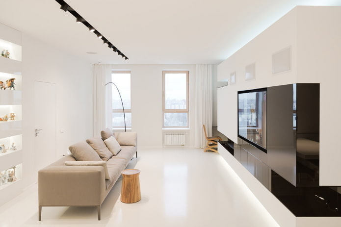Couleurs du salon dans un style minimaliste