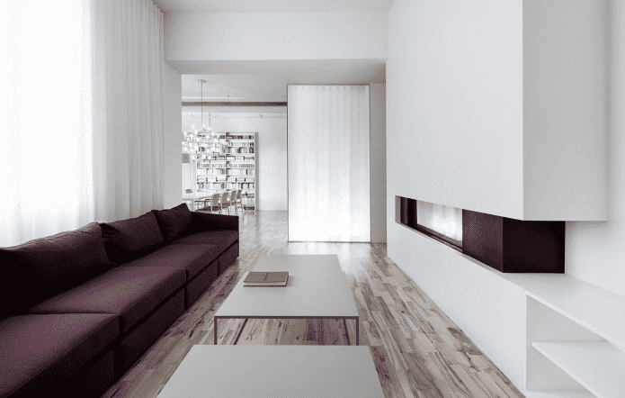 Design intérieur de salon dans un style minimaliste
