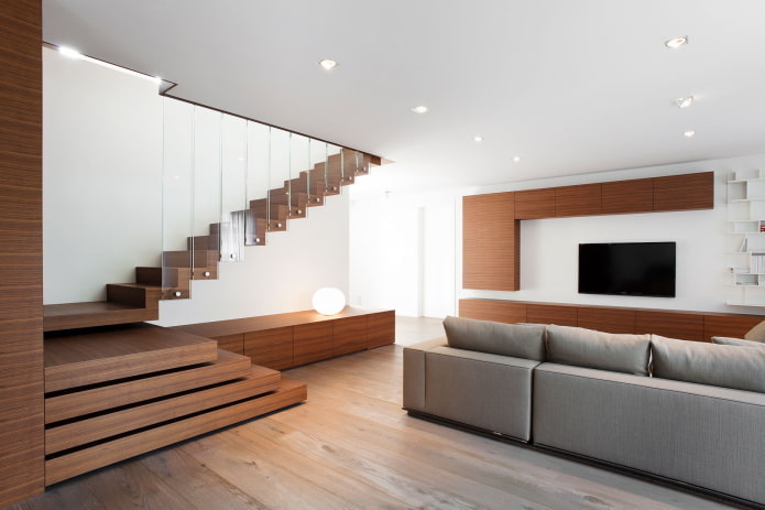 Design intérieur de salon de style minimaliste