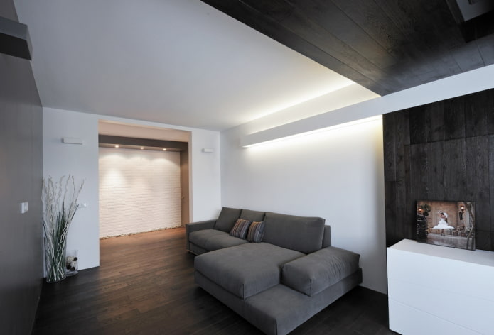 Couleurs du salon dans un style minimaliste