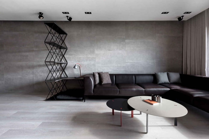 Couleurs du salon dans un style minimaliste