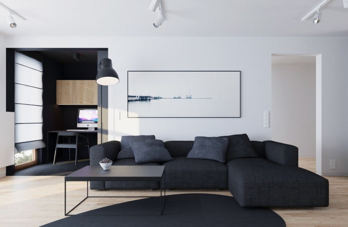 meubles de salon dans un style minimaliste