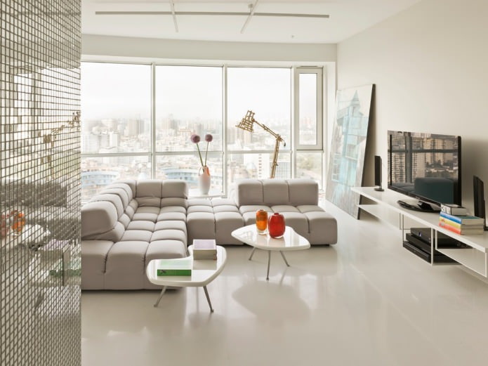 white floor