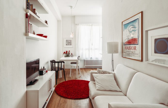 Salon dans un petit appartement