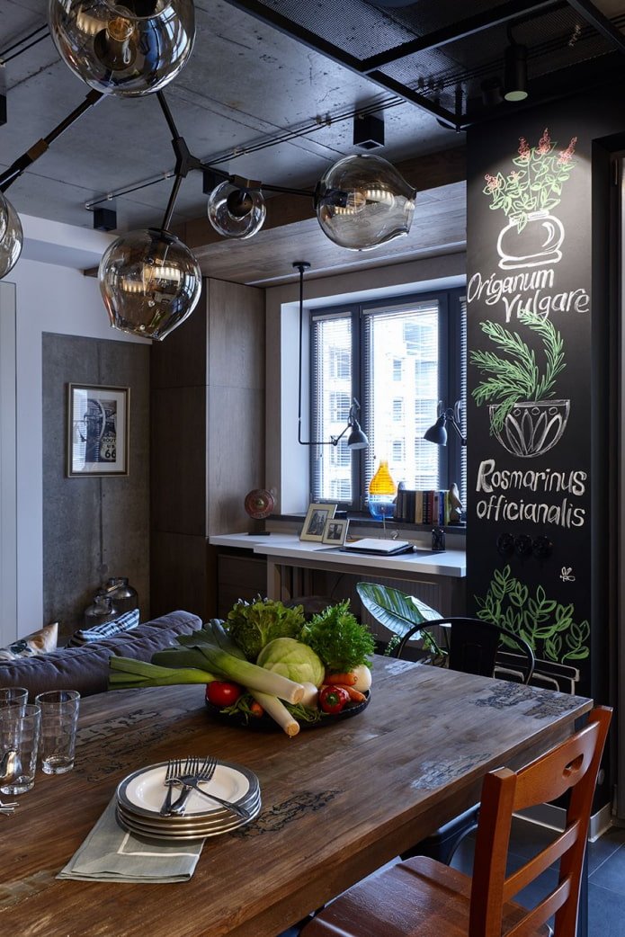 dessins sur un mur tableau noir