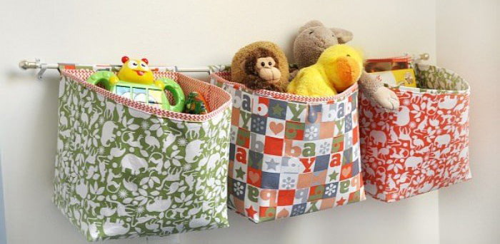 Poches pour ranger les jouets dans la chambre d'enfant
