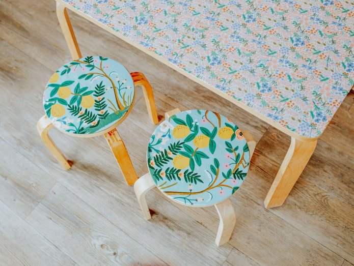 Décoration de tabouret