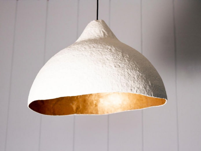 Lampe en papier mâché pour la cuisine