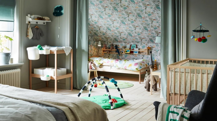 Rideaux dans la chambre de bébé