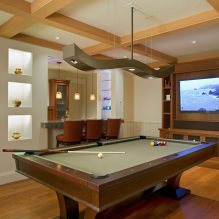 Intérieur d'une salle de billard dans une maison : règles de conception, photo-1