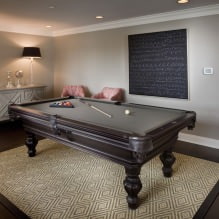 Intérieur d'une salle de billard dans une maison : règles de conception, photo-0