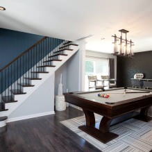 Intérieur d'une salle de billard dans une maison : règles de conception, photo-3