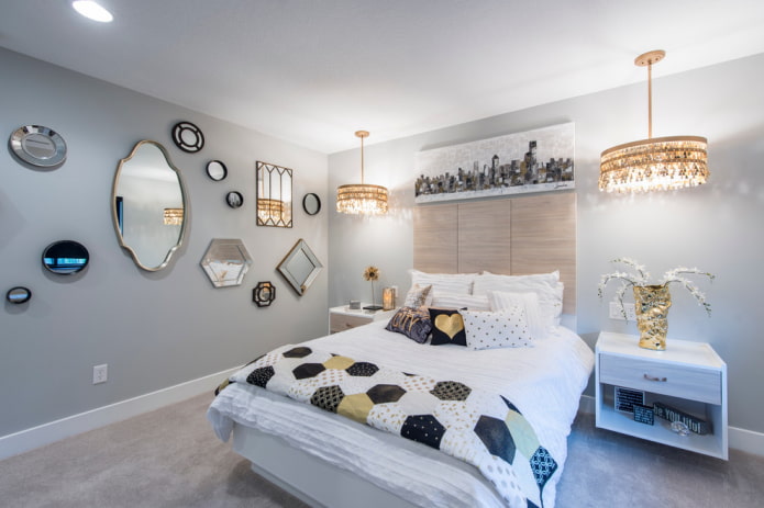 Design d'une chambre grise pour un adolescent