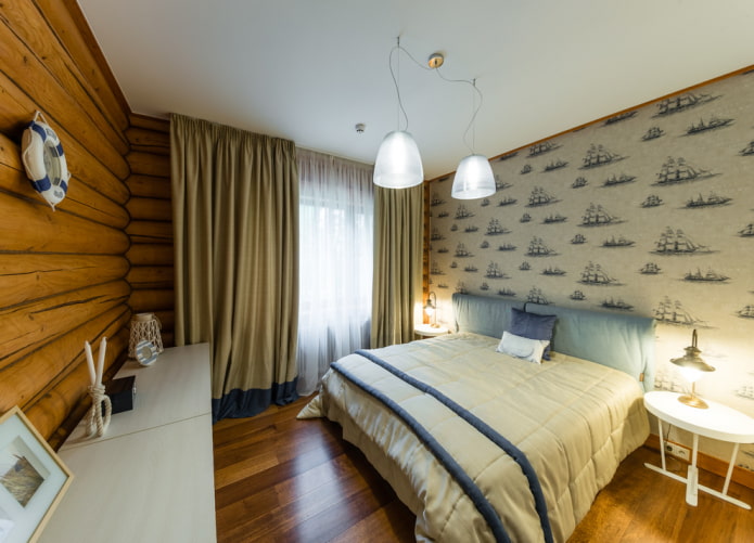 Décoration intérieure d'une maison en rondins