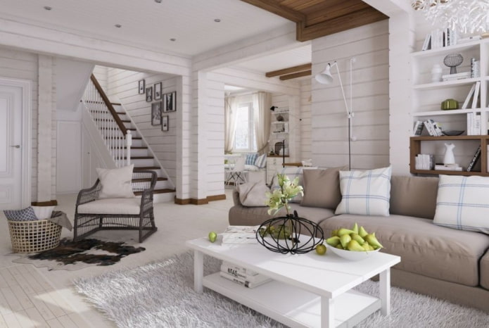 maison en rondins de style scandinave 