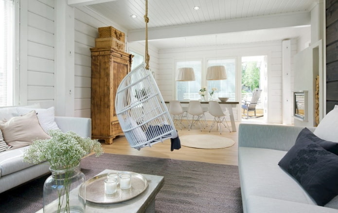 maison en rondins de style scandinave 