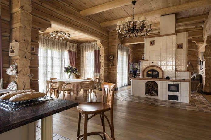 maison en rondins de style russe 